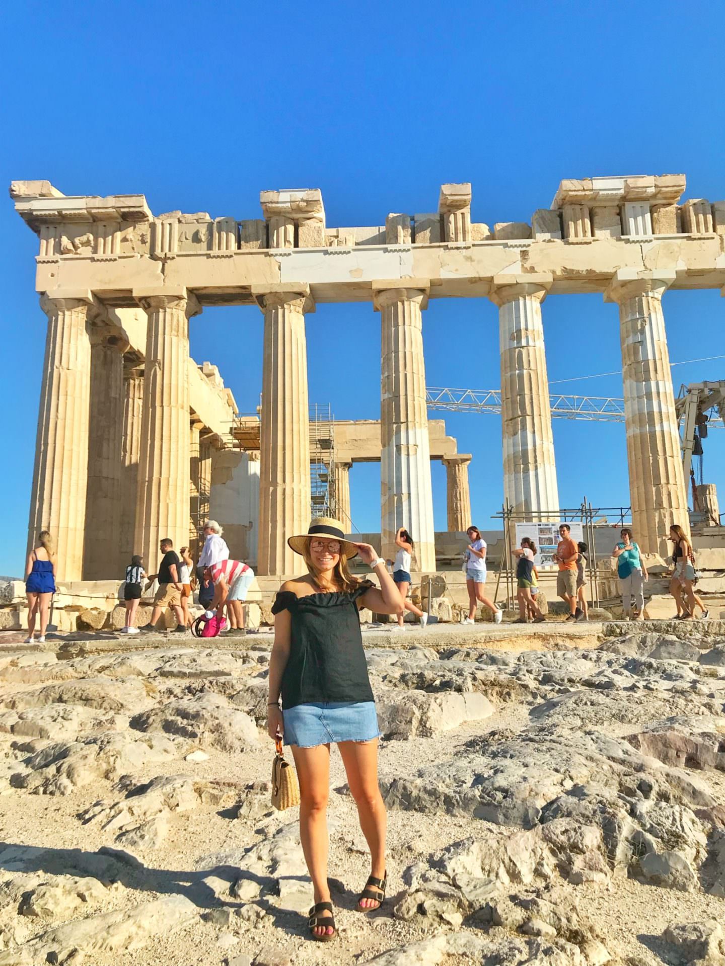 climbing up The Acropolis Athens - Active travel Athens 